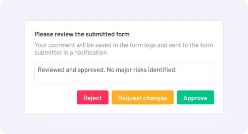 Strengthen control with approval for forms and actions