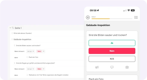 Digitalisiere Checklisten und Datenerfassung
